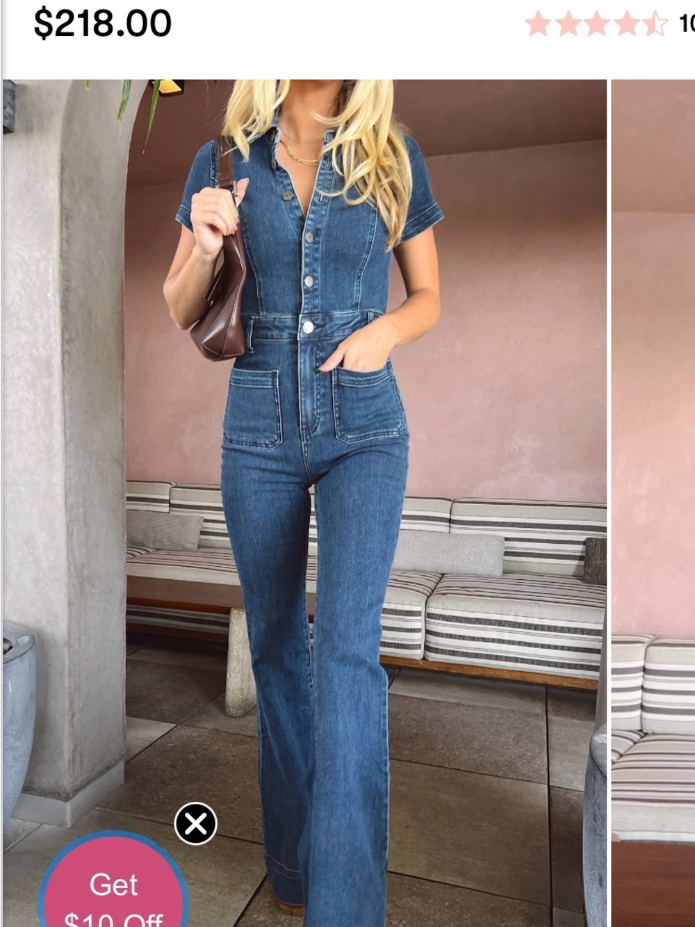 Show Me Your MuMu Indigo Denim Wide-Leg Jumpsuit